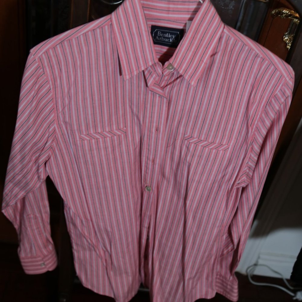 Vintage Pink Pin-Striped Blouse by Bentley Arbuckle size 4